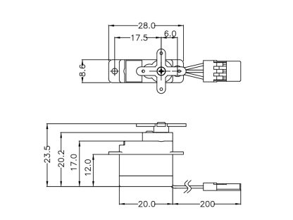 Hitec HS40 dimentions