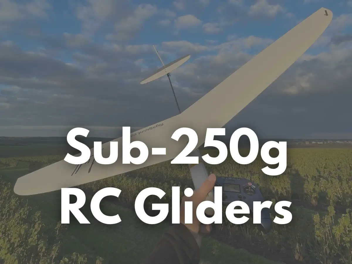 Sub-250 g RC gliders to fly without the law hustle