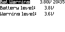 Receiver Battery Level & Low Battery Warning